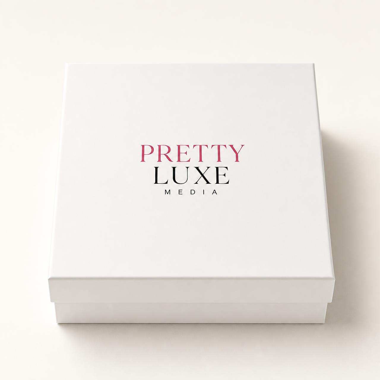 The signature closed matte Pretty Luxe Media welcome box